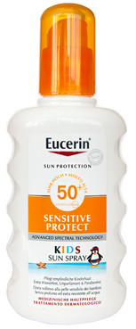 Детский солнцезащитный спрей для безопасного загара с SPF 50+ Eucerin Sensitive Protect Kids Sun Spray SPF 50+ фото