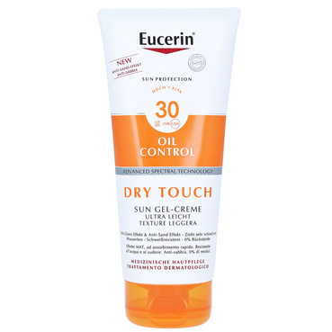 Сонцезахисний ультралегкий крем-гель для тіла з матуючим ефектом з SPF 30 Eucerin Sun Gel-Creme Oil Control Body SPF 30 фото