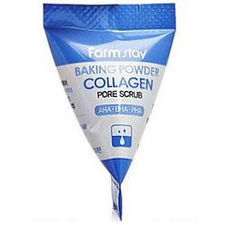 Очищуючий скраб для обличчя з колагеном FarmStay Baking Powder Collagen Pore Scrub фото