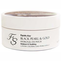 Гідрогелеві патчі з чорним перлами і золотом FarmStay Black Pearl Gold Hydrogel Eye Patch фото
