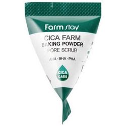 Скраб для глибокого очищення з азійською центеллою FarmStay Cica Farm Baking Powder Pore Scrub фото