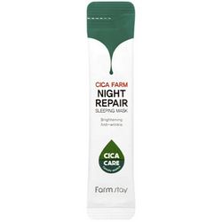 Заспокійлива нічна маска з центелла FarmStay Cica Night Repair Sleeping Mask фото