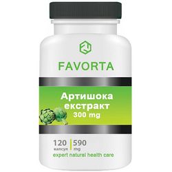 Добавка дієтична &bq;Артишоку екстракт&bq;, капсули 590 мг №120 Favorta Dietary Supplement Artichoke Extract Capsules фото
