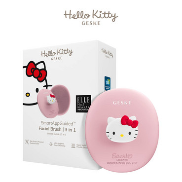 Щітка для обличчя З в 1 Hello Kitty з тримачем Geske Facial Brush 3 in 1 by Hello Kitty фото