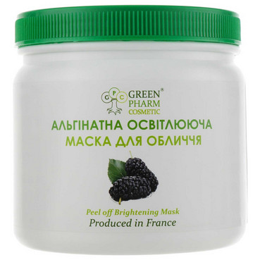 Альгінатна маска для обличчя освітлююча Green Pharm Cosmetic Faсe Mask фото