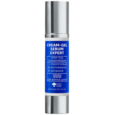Крем-гель денний з ніацинамідом для жирної шкіри Green Pharm Cosmetic Sebum Expert Cream-Gel фото