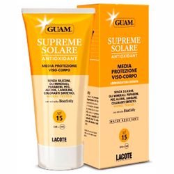 Солнцезащитный крем с антиоксидантным действием Guam Supreme Solare Cream SPF 15 фото