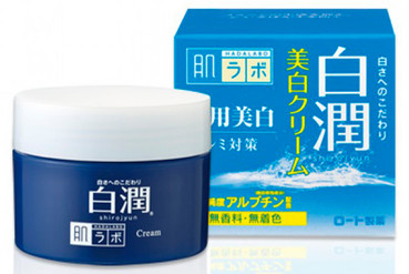 Відбілюючий крем з арбутином Hada Labo Shirojyun Medicated Whitening Cream фото