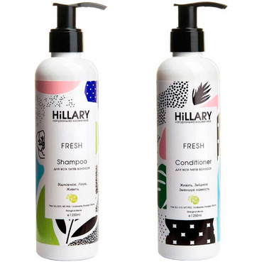 Комплексний набір для всіх типів волосся Hillary Fresh Kit  (shmp/250g + cond/250g) фото