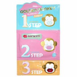 Набір засобів для догляду за губами Holika Holika Golden Monkey Glamour Lip 3-Step Kit фото