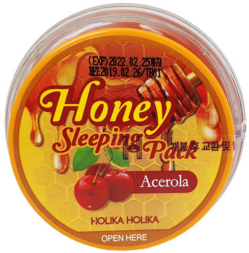 Медова нічна маска з ацеролою Holika Holika Honey Sleeping Pack Acerola фото