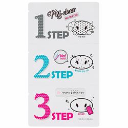 Набор патчей от черных точек &bq;Без воды&bq; Holika Holika Pig Nose Clear Black Head 3-Step Kit No Water фото