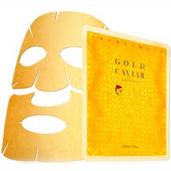 Антивозрастная маска с икрой и золотом Holika Holika Prime Youth Gold Caviar Gold Foil Mask фото