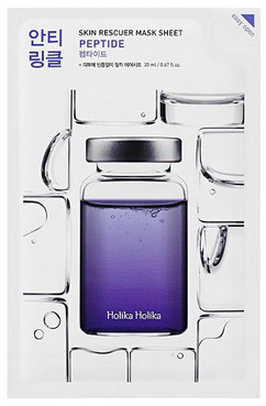 Тканинна маска для обличчя, з пептидами Holika Holika Skin Rescuer Mask Sheet Peptide фото