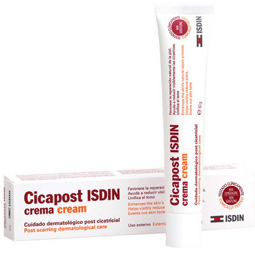 Загоюючий крем для тіла та обличчя Isdin Cicapost Dermatological Care Post-Cicatrization Cream фото