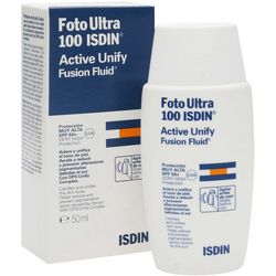 Флюїд для обличчя вирівнюючий тон шкіри Isdin Foto Ultra 100 Active Unify SPF 50+ фото