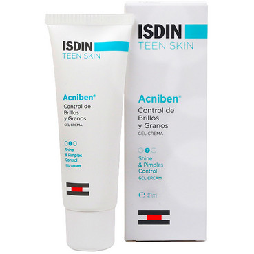 Гель-крем для проблемної, схильної до акне шкіри обличчя Isdin Teen Skin Acniben Gel Cream фото