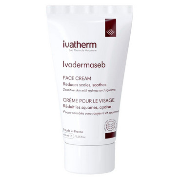 Крем для чутливої шкіри з ознаками почервоніння та лущення Ivatherm Ivadermaseb Cream For Sensitive Skin With Redness And Squams фото
