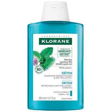 Детокс-шампунь БІО з екстрактом водної м'яти Klorane Anti-Pollution Detox Shampoo With Aquatic Mint фото