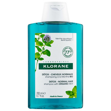 Детокс-шампунь БІО з екстрактом водної м'яти Klorane Anti-Pollution Detox Shampoo With Aquatic Mint фото