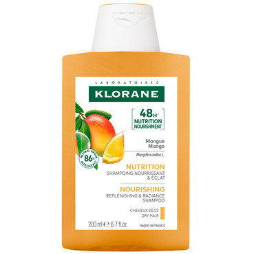 Живильний шампунь з олією манго для сухого та пошкодженого волосся Klorane Shampoo With Mango Butter фото