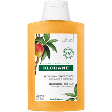 Живильний шампунь з олією манго для сухого та пошкодженого волосся Klorane Shampoo With Mango Butter фото