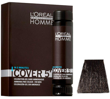 Чоловічий забарвлюючий гель без аміаку для сивого волосся фото
