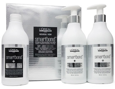 Система засобів для зміцнення волосся L'Oreal Professionnel Paris Smartbond Steps 1 & 2 (conc/125ml + cr/250ml) фото