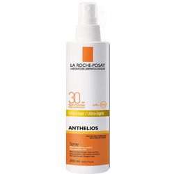 Спрей АНТЕЛІОС сонцезахисний водостійкий для обличчя і тіла, SPF30  фото