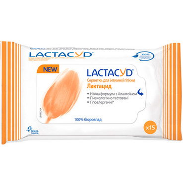 Серветки для інтимної гігієни Lactacyd Wipes фото