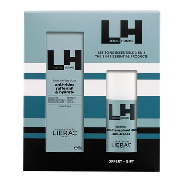 Набір для чоловіків із дезодорантом Lierac Homme Set (fluid/50ml + roll-on/50ml) фото