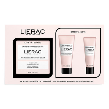 Антивіковий набір для обличчя Lierac Lift Integral Night Set Ritual Anti-Aging Lift Firming (night/cr/50ml + day/cr/15ml + serum/10ml)) фото
