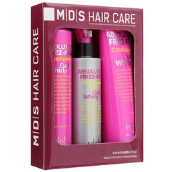набір для волосся &bq;пружний локон&bq; mades cosmetics absolutely frizz-free (sham/250ml + cond/250ml + spray/200ml) фото