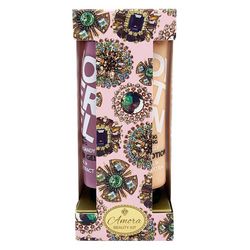 Дорожній набір &bq;Бешкетна Красуня&bq; Mades Cosmetics Amora Tones Kit (sh/gel/65ml + shmp/65ml + b/lot/65ml+ h/cr/65ml) фото