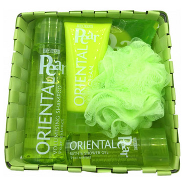 набір &bq;грушевий кошик&bq; mades cosmetics body resort kit (shm/250ml + sh/gel/100ml + h/cr/100ml + soap/50g + sponge) фото