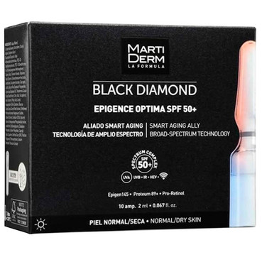 ампули для сухої та нормальної шкіри обличчя з spf50+ martiderm black diamond epigence optima spf50+ фото