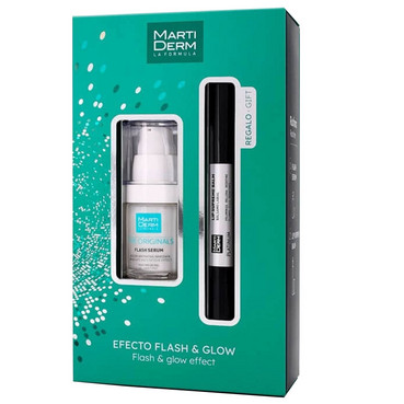 Набір для обличчя MartiDerm The Originals Effect Flash & Glow Set (serum/15ml + lip/balm/4.5ml) фото