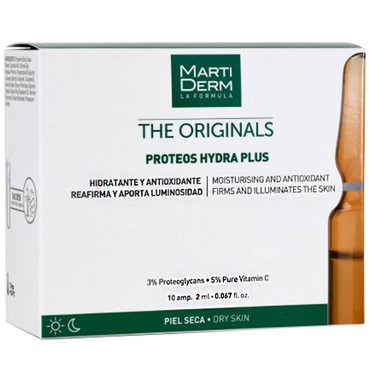 Ампули для сухої та збезводненої шкіри обличчя MartiDerm The Originals Proteos Hydra Plus Ampoules фото