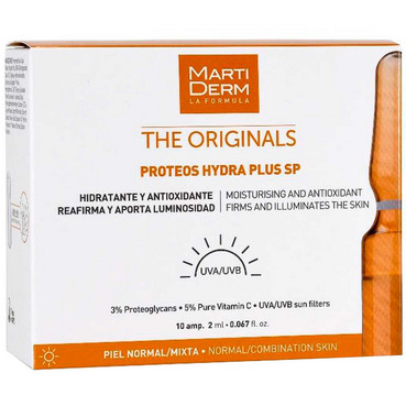 Ампули для нормальної та комбінованої шкіри обличчя з SPF10 MartiDerm The Originals Proteos Hydra Plus SP Ampoules SPF10 фото