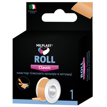 Пластырь телесного цвета в катушке Milplast Roll Classic фото