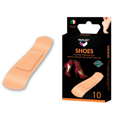 Стерильные пластыри от мозолей, которые натерты обувью Milplast Shoes фото