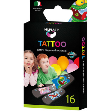 Дитячі стерильні пластирі (УЦІНКА) Milplast Tattoo фото