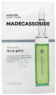 Тканинна маска з мадекассосідом Missha Mascure Rescue Solution Sheet Mask [Madecasiside] фото