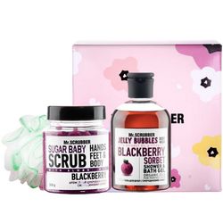 Подарочный набор Mr.Scrubber &bq;Blackberry&bq; (body/scr/300 g + sh/gel/275 ml + sh/sponge) фото