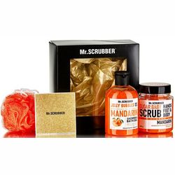 Подарочный набор Mr.Scrubber &bq;Mandarin&bq; (shower/gel/275ml + scrub/300g + shower/sponge) фото