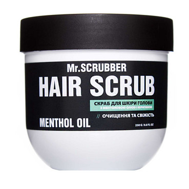 Скраб для шкіри голови та волосся з ментоловою олією і кератином Mr.Scrubber Hair Scrub Menthol Oil фото