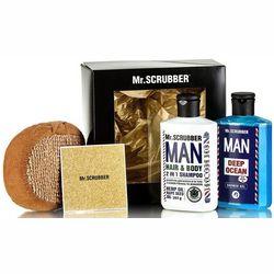 Подарочный набор Mr.Scrubber Man (shmp/265ml+ sh/gel/265ml + sponge) фото