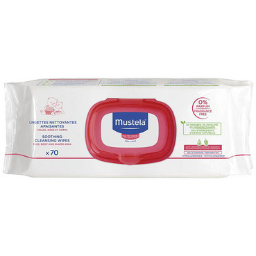 Серветки для чутливої шкіри Mustela Soothing Cleansing Wipes фото