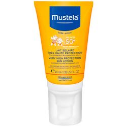 Солнцезащитный крем для лица SPF50+ Mustela Very High Protection Sun Lotion SPF 50+ фото