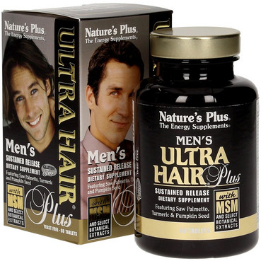 Комплекс для росту і оздоровлення волосся для чоловіків Natures Plus Men's Ultra Hair фото